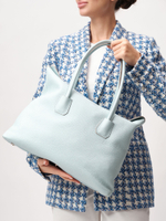 Кожаная сумка Azaro 30660 голубой айсберг