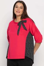 Блуза Федерика (малиново-черная) Б14990-18М LT Collection