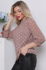 Блуза Воздушный шифон (пудра,нью) Diolche (Акция)