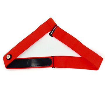 Сменный ремешок с электродами для монитора сердечного ритма, кардиодатчика HRM для Garmin, Polar, Wahoo, 45 мм (Красный)