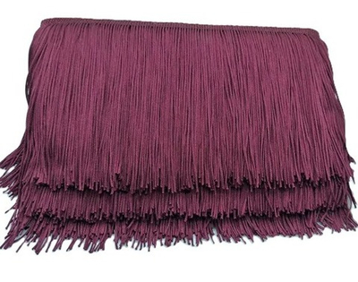 Тесьма текстиль бахрома, 20 см, лиловый