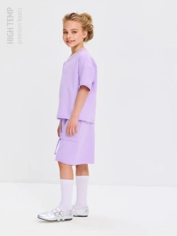 Костюм оверсайз с футболкой и шортами