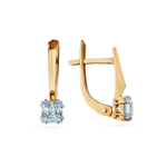 Серьги из золота 585 пробы с 2 Фианит