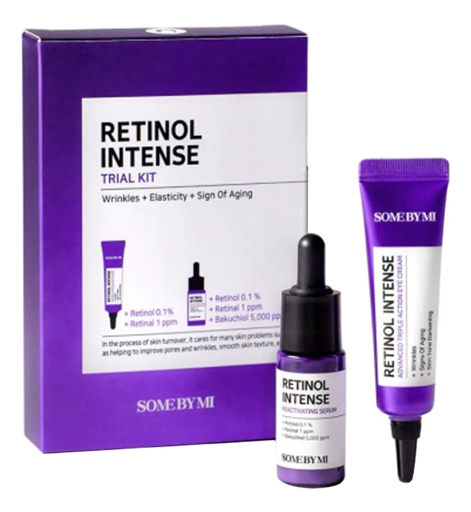 SOME BY MI Набор для лица Retinol Intense (крем для кожи вокруг глаз 10мл + антивозрастная сыворотка 10мл)