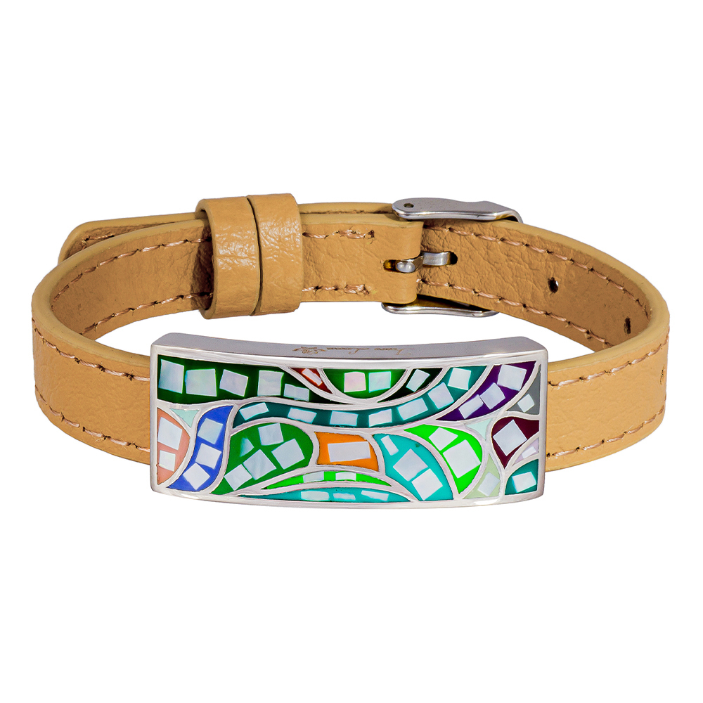 Браслет Fiore Luna на бежевом кожаном ремешке CB03600-3 M