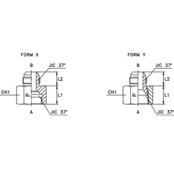 Соединение PS JIC 3/4 JIC1/2