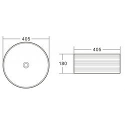 Раковина Gid W969 40,5х40,5 накладная схема