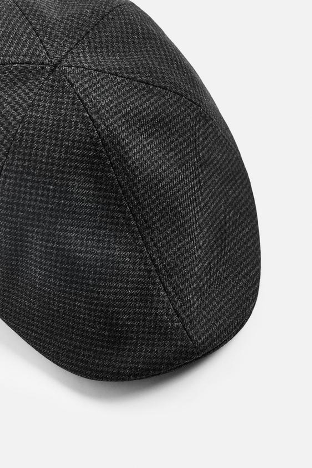 ZARA КЕПКА В КЛЕТКУ, АНТРАЦИТОВО-СЕРЫЙ