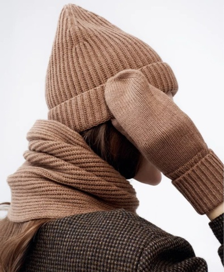 Варежки В540-29 бежевые