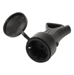 Розетка Smartbuy, переносная с кольцом и защитной крышкой каучуковая 230В, 2P+PE, 16A (SBE-16-S08-R)