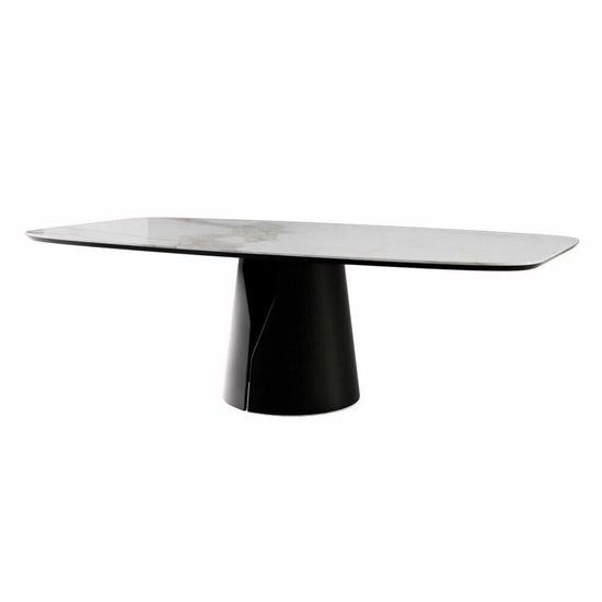 Керамический обеденный стол GIANO 160x80, матовая керамика, опора металл