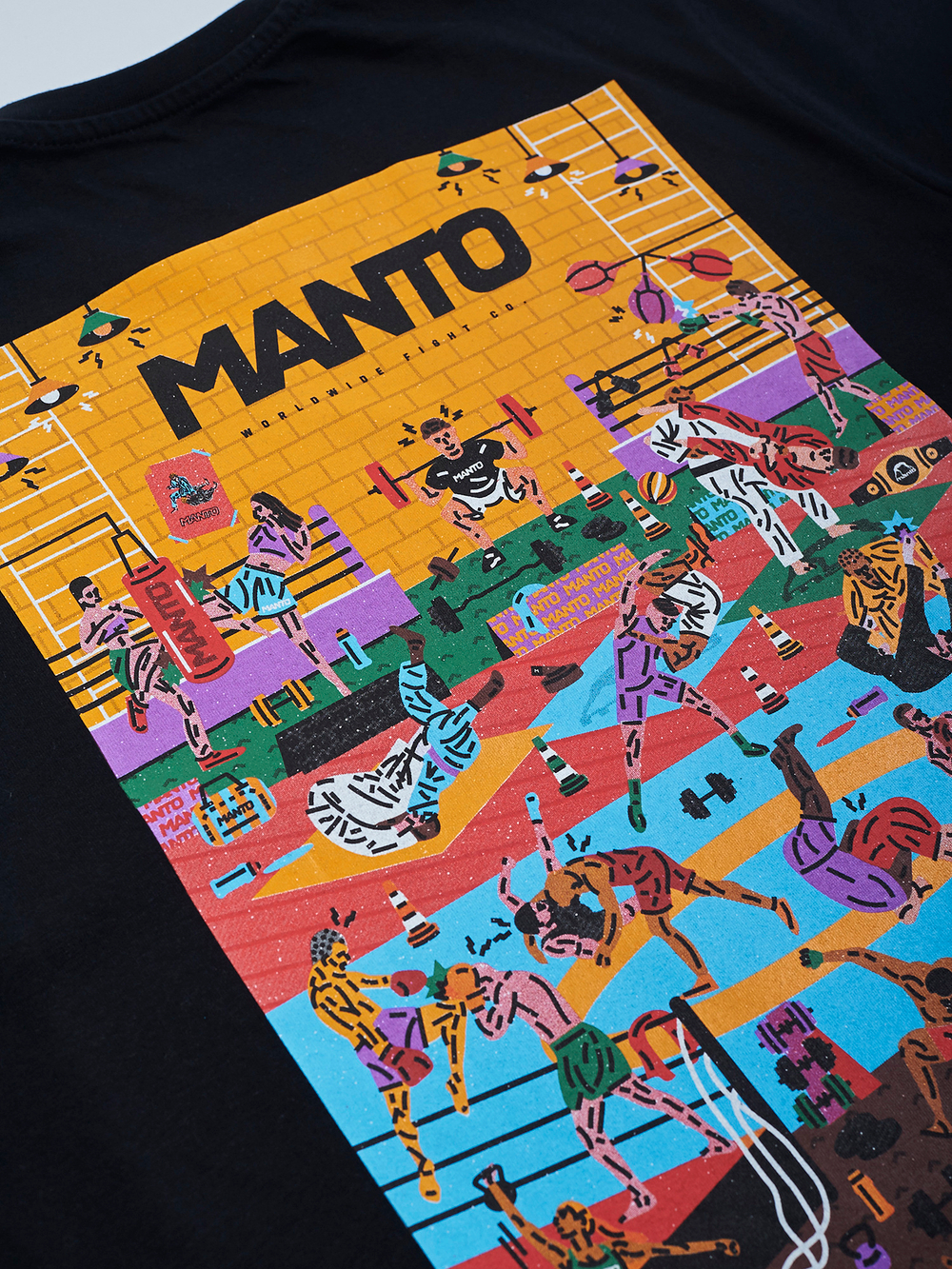 Футболка MANTO GYM 2.0 чёрная