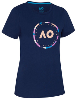 Женская теннисная футболка Australian Open T-Shirt Round Logo - Blue