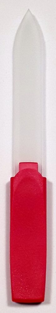 Velganza Стеклянная пилка для ногтей в красном футляре