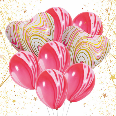 Набор шаров 8 шт «Акварель», розовый