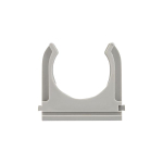 Крепеж-клипса d25 мм (100 шт) серая EKF-Plast (100.00 шт.)