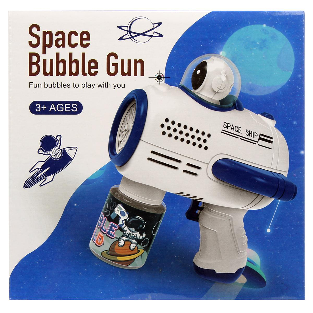 Пистолет 15х18 см, автоматические пузыри, свет, 2 цвета, с-30092