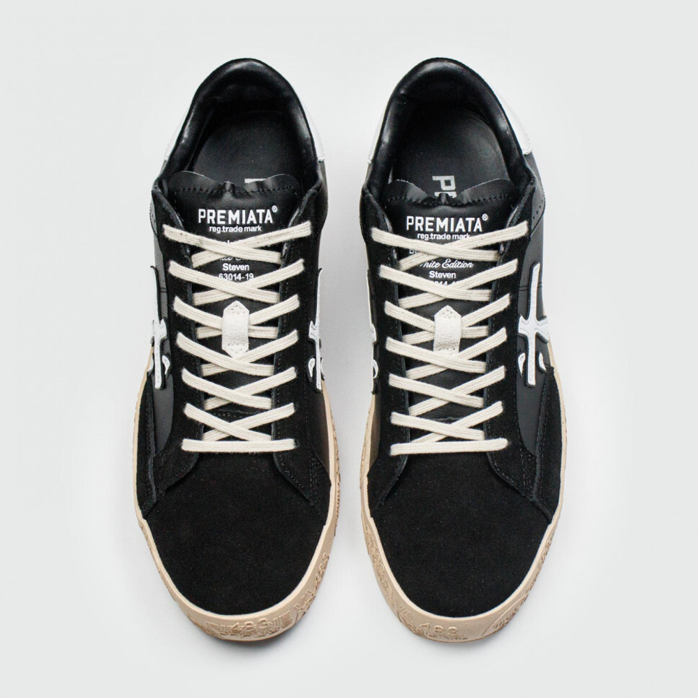 кеды Premiata Steven Black Cream