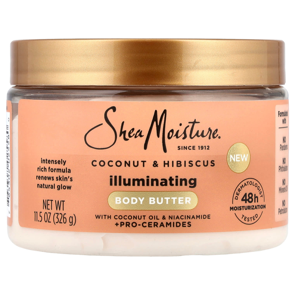 SheaMoisture, осветляющее масло для тела, кокос и гибискус, 326 г (11,5 унции)
