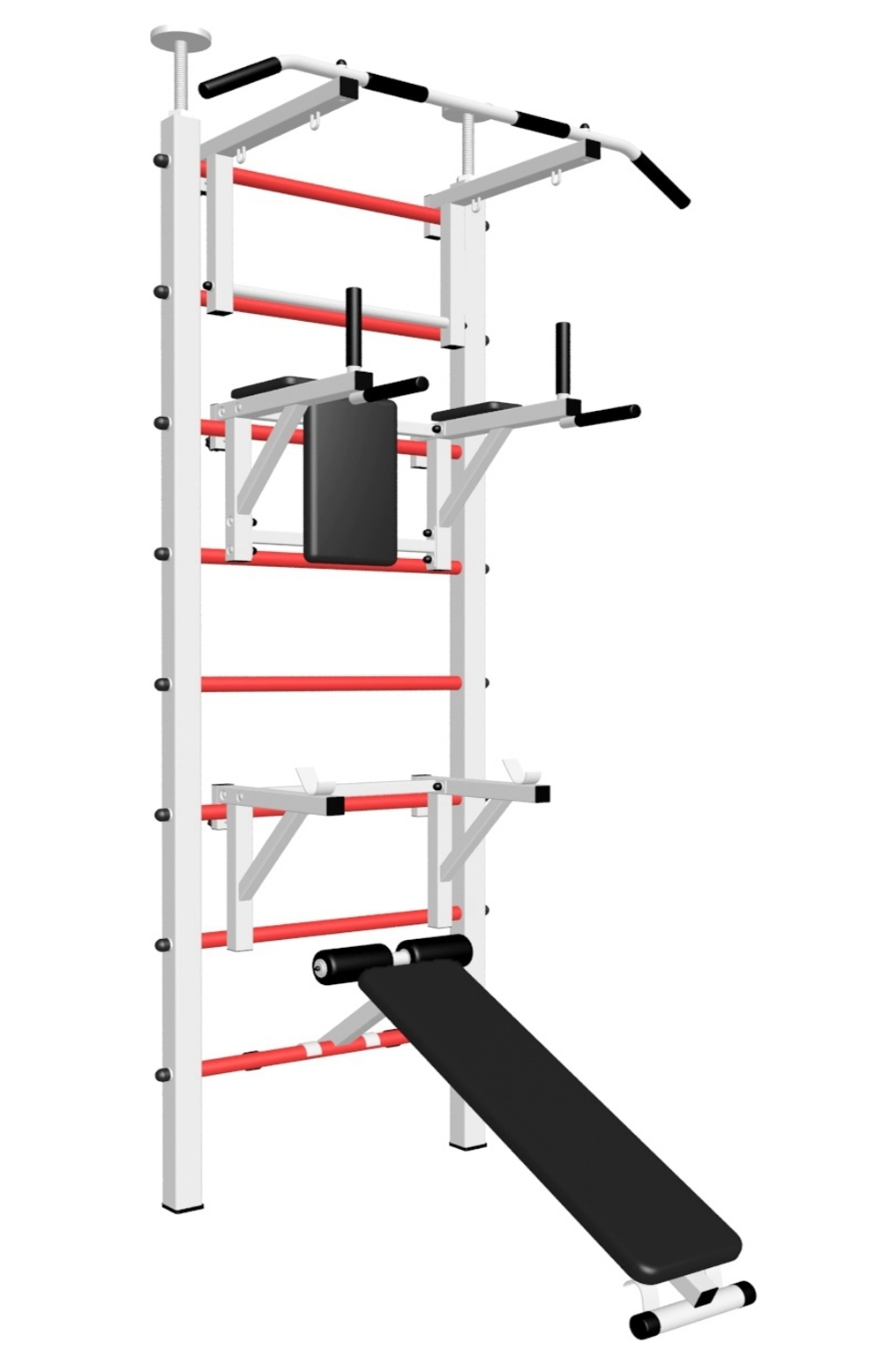 Шведская стенка Sv Sport враспор (Турник стандарт/Брусья/Стойка/Скамья)