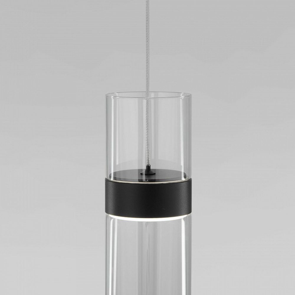Подвесной светильник Eurosvet Lumen 50244/1 LED черный/прозрачный