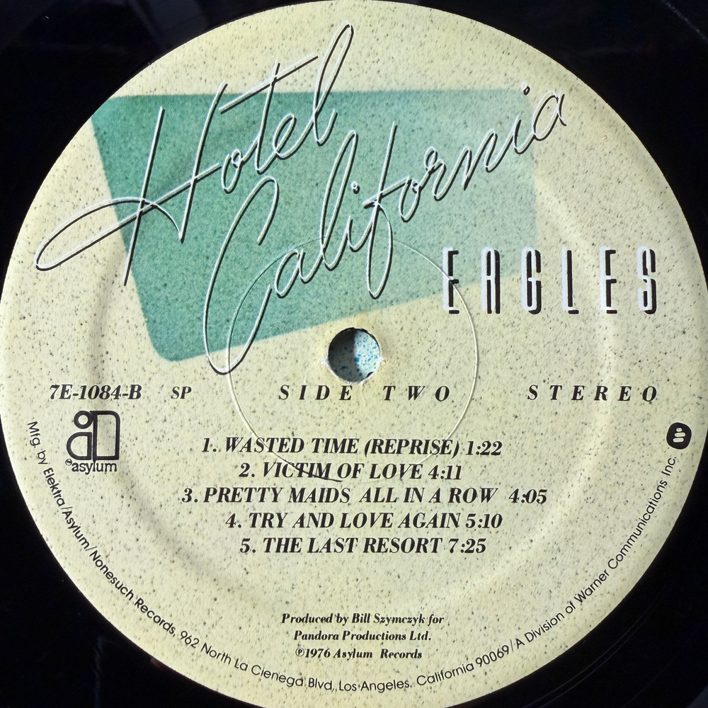 Eagles ‎– Hotel California (США 1976г.) Т