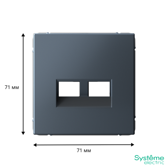 Накладка двойная ArtGallery для информационных функций типа Keystone грифель SE GAL000790