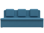 Диван кухонный прямой Маккон 3-х местный, Амур 10 голубой, Рогожка, 125869