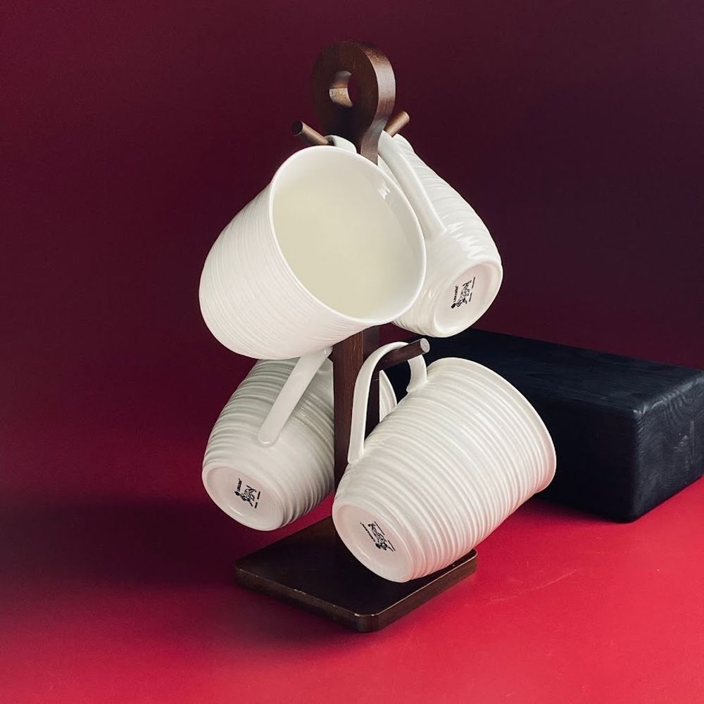 Lenardi 235-073 Набор из 4 кружек 380мл TROPICAL в под.уп.(х6)Фарфор