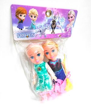 Набор кукол Frozen Анна и Эльса с аксесс. 2в1 в пакете 15см