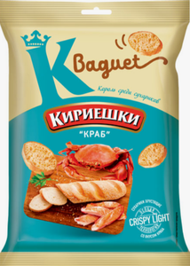 СУХАРИКИ КИРИЕШКИ БАГЕТ КРАБ 50ГР