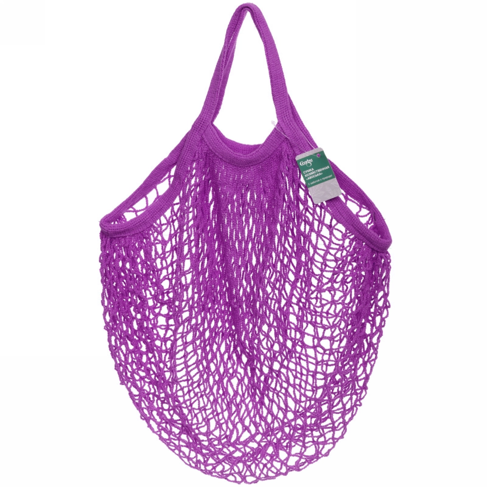 Сумка - шоппер авоська «ТРЕНДИ», цвет лиловый, 35*50см (лейбл Селфи)