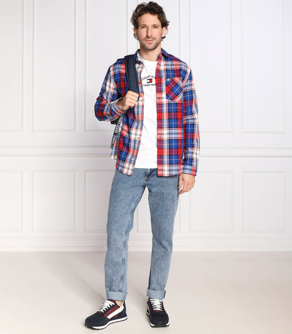 рубашка check flannel Tommy Jeans - разноцветная(DM0DM15114)
