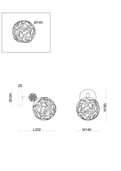 Настенный светильник (бра) FR5264WL-01BS Мягкий / Mellow E14x1 Freya fr5264wl-01bs
