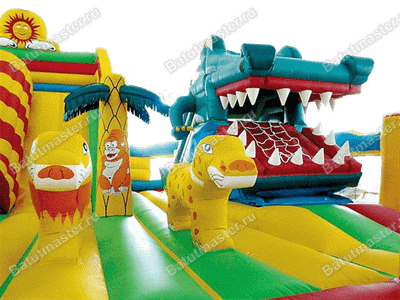 Надувной батут "Мульти-сафари крокодил"