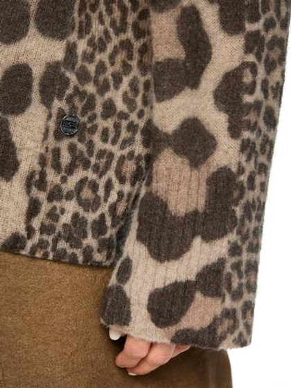 Marc Cain Пуловер с принтом из шерсти альпаки