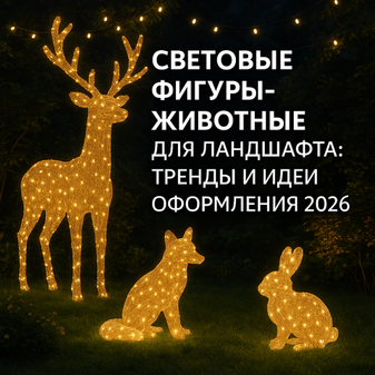 Световые фигуры-животные для ландшафта: тренды и идеи оформления 2026
