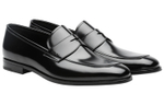 PRADA Brushed-leather Loafers