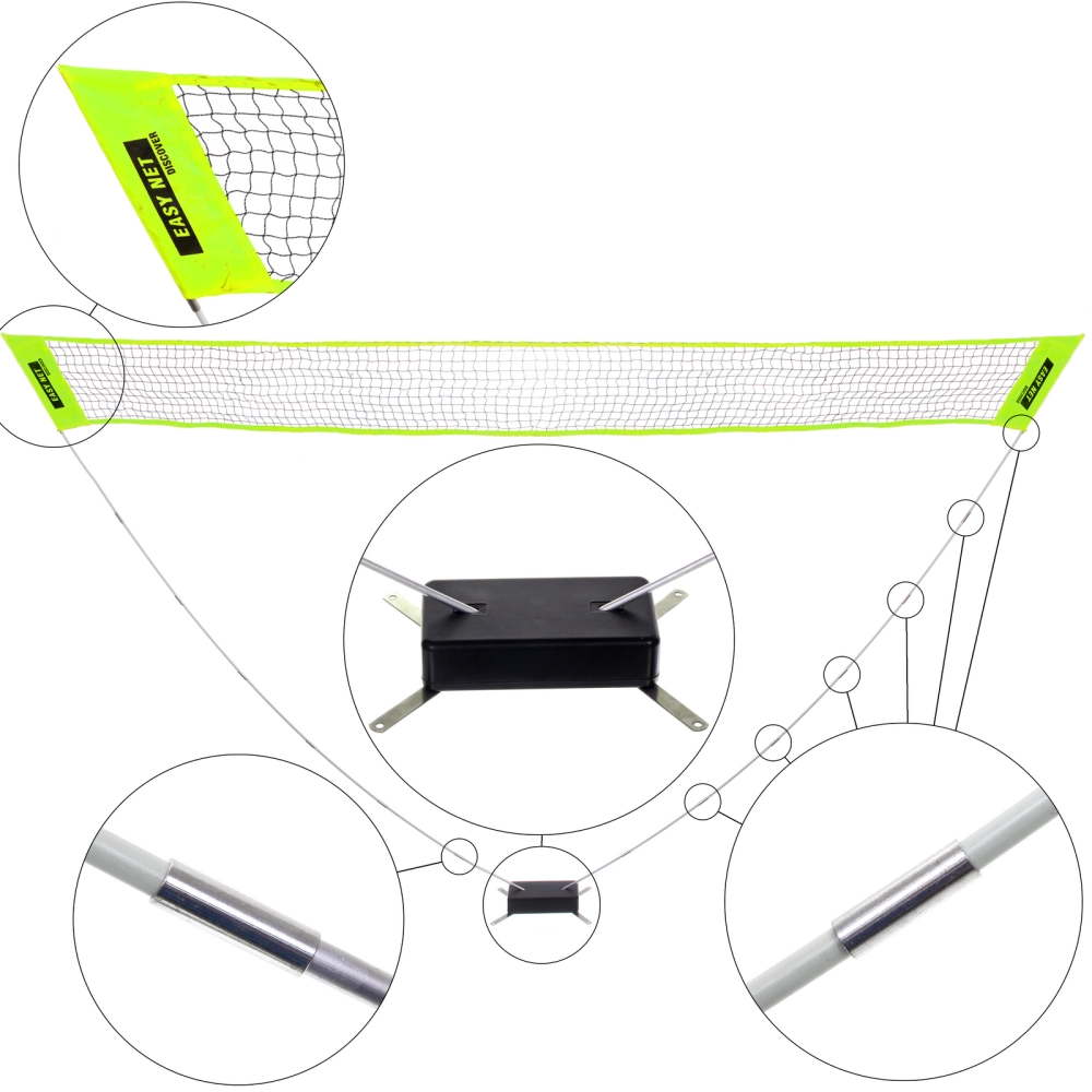 Сетка складная для игры в бадминтон, 270*150 см, зелёный
