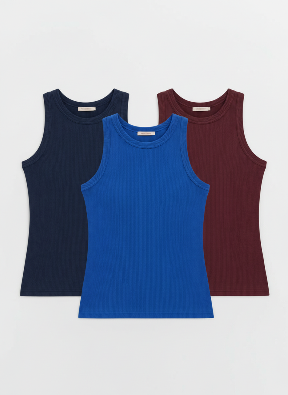 Набор №2 из трех топов в рубчик