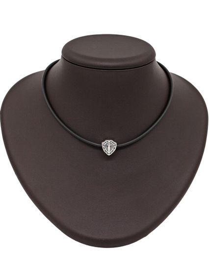 Шарм щит и меч из серебра, на постаменте