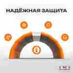 Пневмокаркасный ангар «Рубеж 2» 15×8×4 м — из ПВХ для ремонта и хранения техники