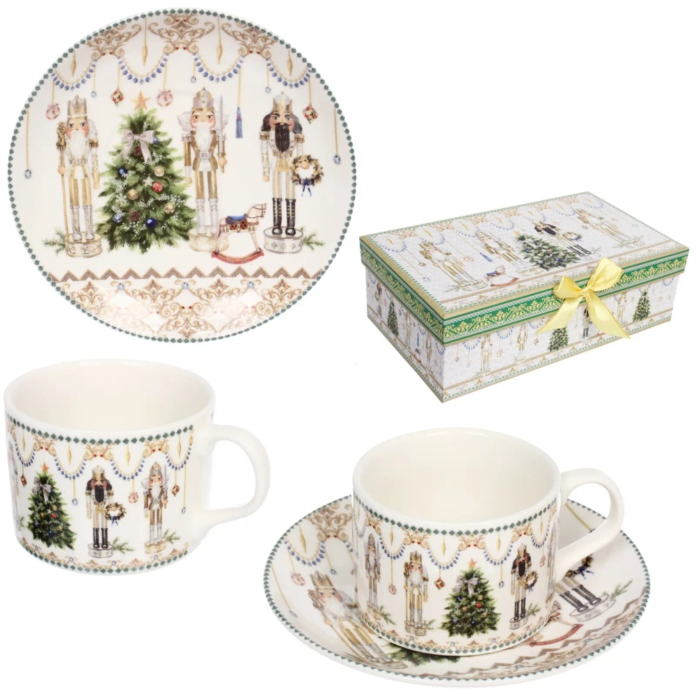 Чайный набор 4предмета «Щелкунчик» (2кружки 160мл+2блюдца) в подарочной коробке