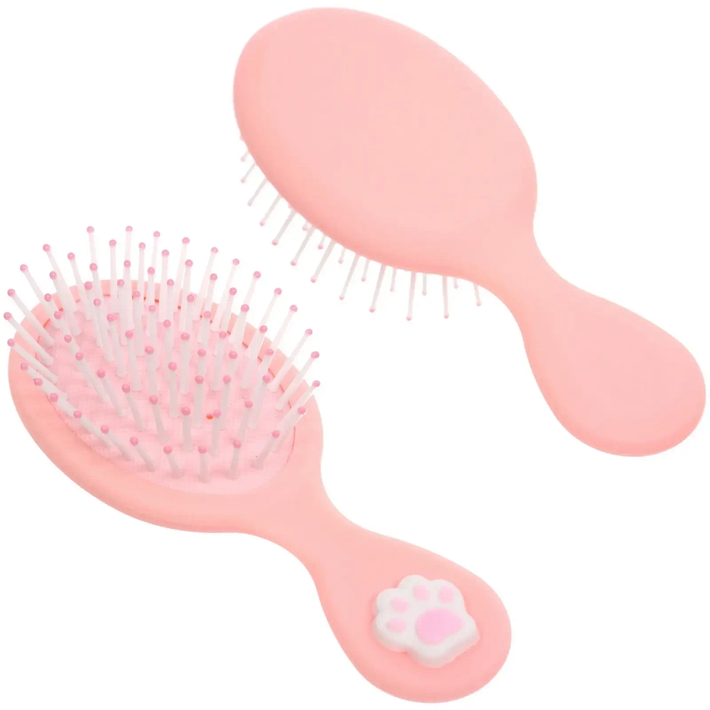 Расческа массажная детская «ЛАПОЧКА», цвет пудровая вуаль, 14*6см (коробка PVS)