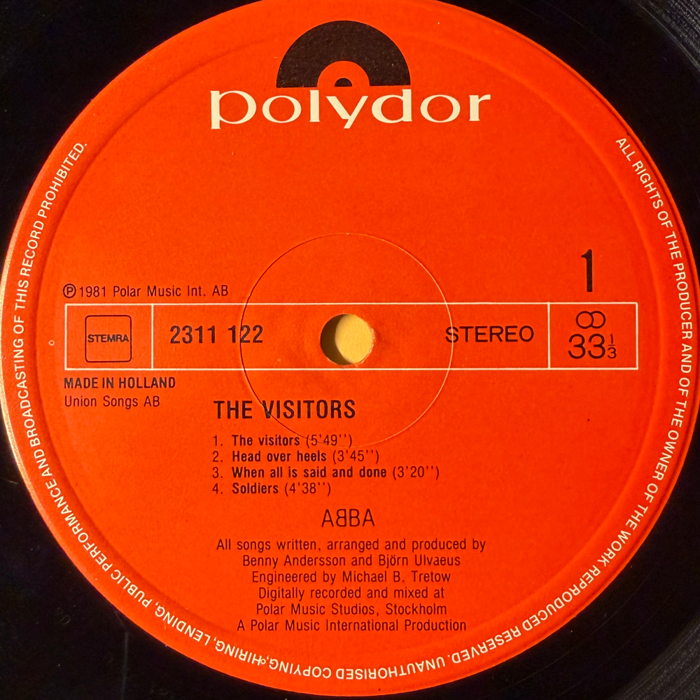 ABBA – The Visitors (Голландия 1981г.) Т