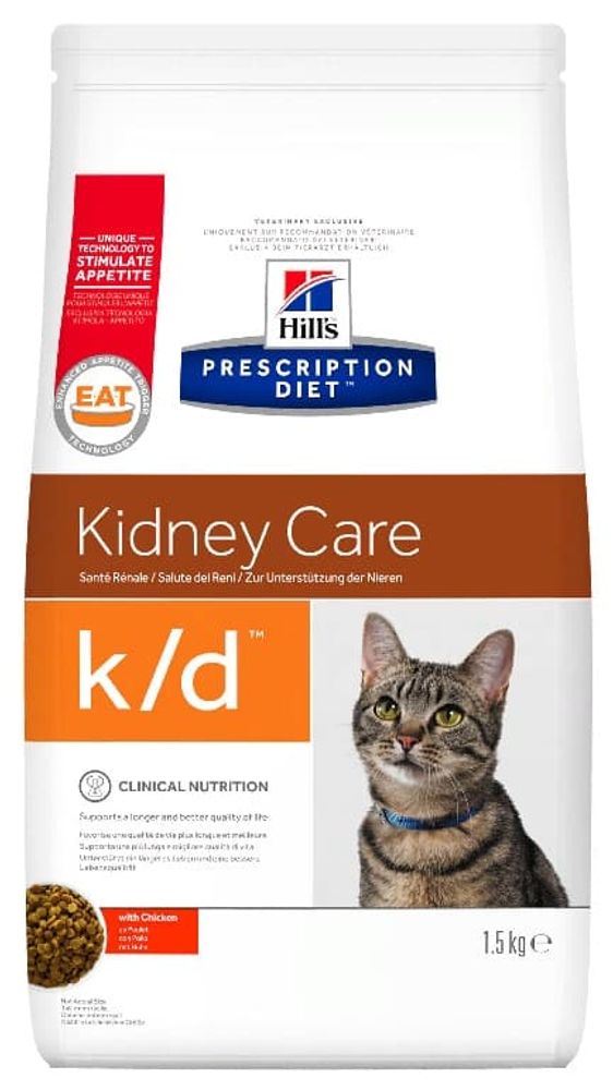 Сухой диетический корм для кошек Hill's PD k/d (поддержание функций почек и сердца) с курицей 400г