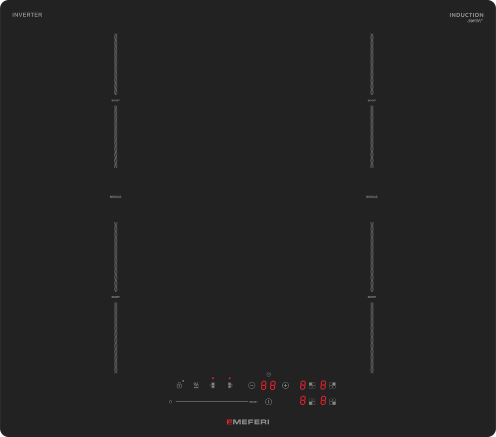 Индукционная варочная панель с инвертором Meferi MIH604BK COMFORT фото 
