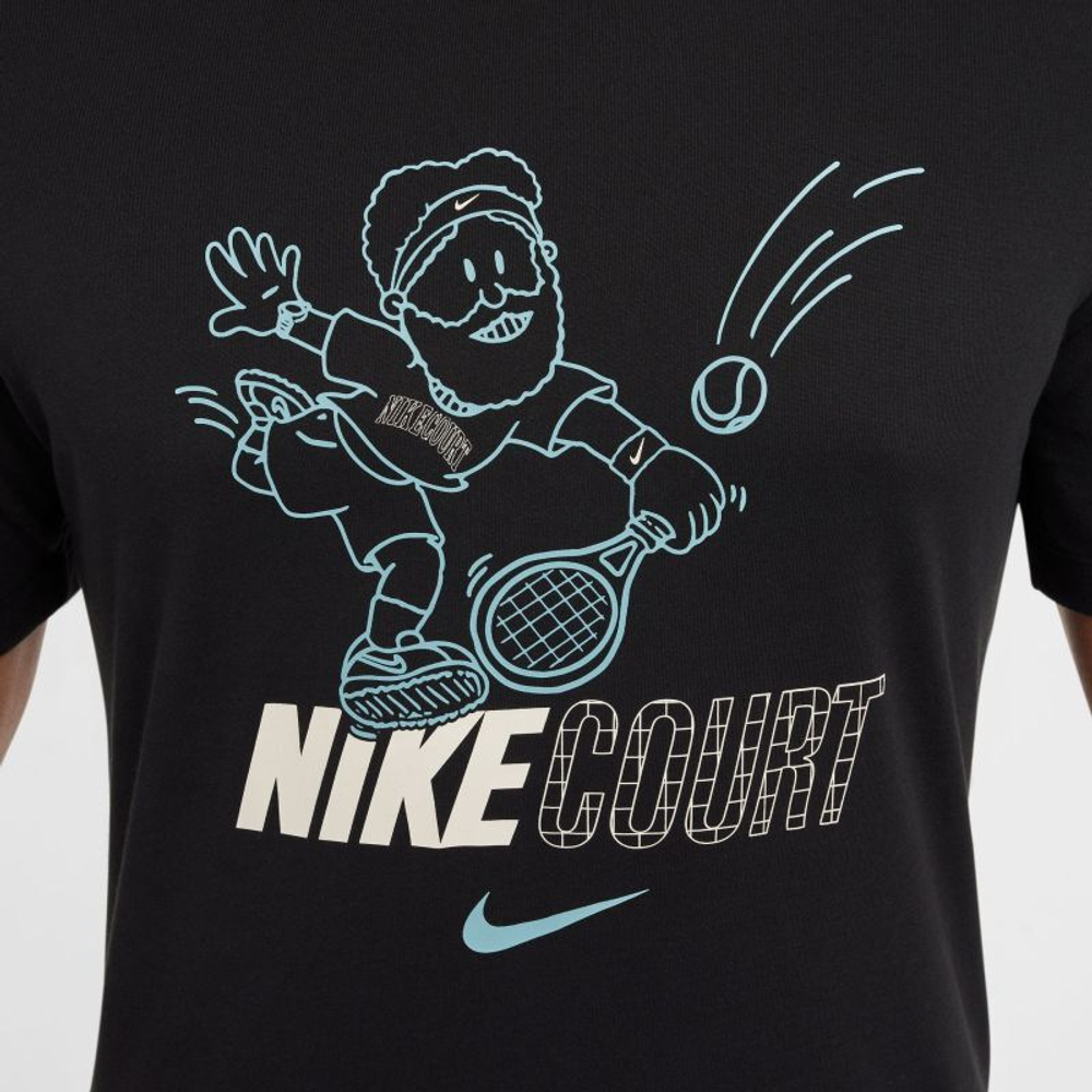Мужская теннисная футболка Nike Court Dri Fit - черный