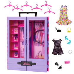 Barbie Fashionistas - Гардероб Барби + 6 вешалок HJL65