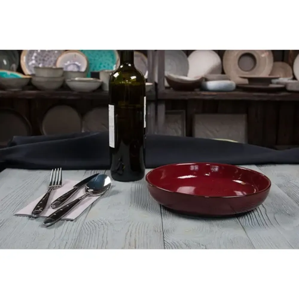 Тарелка с бортом d 21 см h4,5 см Evolution Dark Red P.L. Proff Cuisine [6]